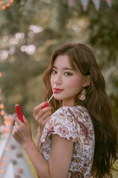 Глянцевий тінт у відтінку рожевий гарбуз Rom&nd Juicy Lasting Tint #11 Pink Pumpkin 111 фото