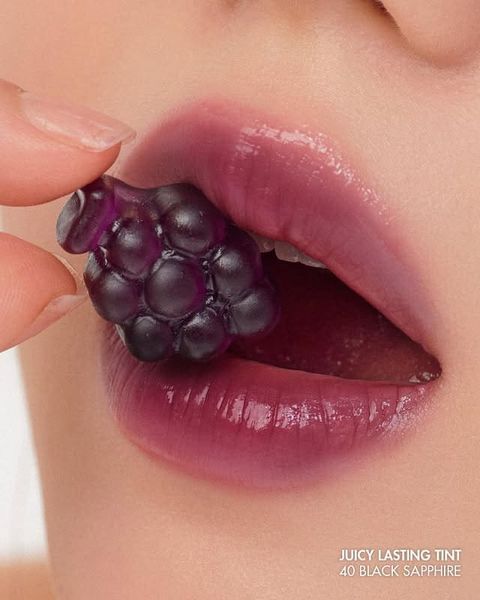 Глянцевый мини-тинт Rom&nd Juicy Lasting Tint #40 Black Sapphire 140 фото