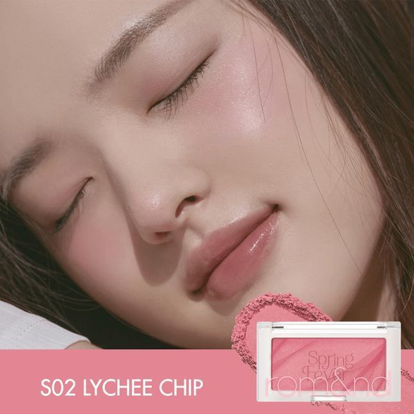 Сяючі рум'яна в рожевому відтінку Rom&nd Better Than Cheek S02 Lychee Chip 2222 фото
